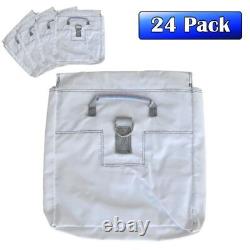 White Vinyl Sandbag Cover Anchor Weight 50 Lb Capacity Heavy Duty 24 Pack LOT