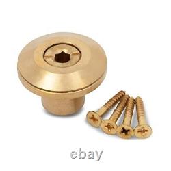 Wood Deck Brass Anchor with Collar for Pool Safety Cover. Universal Replacement