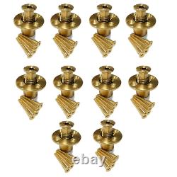 Wood Grip Wood Deck Brass Anchor with Collar for Pool Safety Cover 10 Pack
