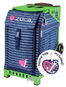 Zuca Sport Bag ANCHOR MY HEART withGIFT Lunchbox and Seat Cover (Green Frame)