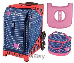 Zuca Sport Bag ANCHOR MY HEART withGIFT Lunchbox and Seat Cover (Red Frame)