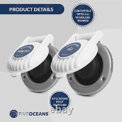 5 Oceans Anchor Windlass Deck Foot Switch Up/down Covered, Blanc Fo3291