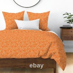 Anchor Anchor Orange Nautique Anchors Anchor Sateen Duvet Cover By Roostery