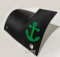 Ancre de bateau en 3D Noir avec Vert pour Jeep Couverture de capot personnalisée Design unique