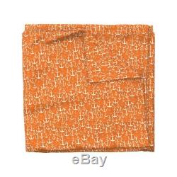 Ancres Orange Ancre Nautique Ancre Sateen Housse De Couette Roostery