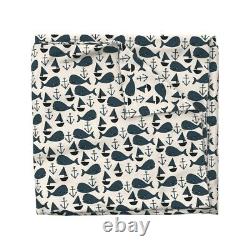 Baleines Nautique Baleine Ancre Voilier Nursery Sateen Housse De Couette Roostery