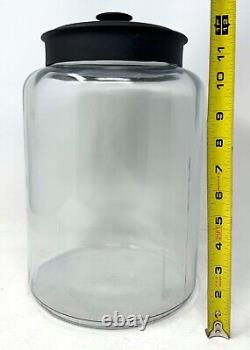 Bocal en verre Anchor Hocking Montana avec couvercle hermétique frais, en métal noir, 2,5 gal. 4 pièces