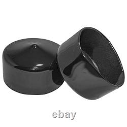 Capuchon d'extrémité en vinyle noir flexible de 2 pouces pour tuyau en caoutchouc - Prescott Plastics
