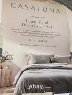 Casaluna Linge Lourde Blend Couvercle De Couettes/pillow Sham Set Full/queen -green