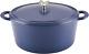 Cocotte En Fonte émaillée Curry Avec Couvercle, 6 Quarts Anchor Blu