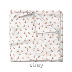 Coral Ancres Nautique Nursery Decor Ocean Girl Sateen Duvet Cover By Roostery