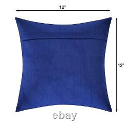 Coussin De Canapé De Paon Bleu Couverture En Soie De Brocade Indien Couvertures En Soie De Pilliow 12