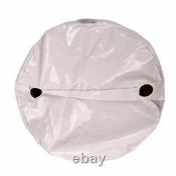 Couvercle de baril de 55 gallons en vinyle blanc imperméable robuste pour la pluie - Lot de 4