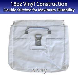 Couverture de sac de sable en vinyle blanc avec ancre de poids capacité de 50 lb - lot de 24 pièces résistantes.