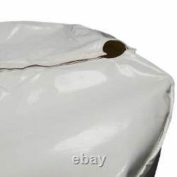 Couverture de tonneau de 55 gallons en vinyle blanc résistant à l'eau de pluie pour tonneau 4 pièces
