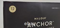 Couverture pondérée avec housse en velours LP Malouf Anchor 48 x 72, couleur bois flotté, 12 lb