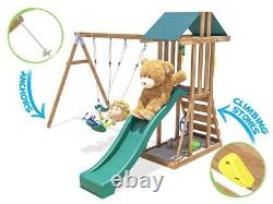 Enfants Cadre D'escalade En Bois Swing Slide Sets Garden Play Set Juniorfort Tower