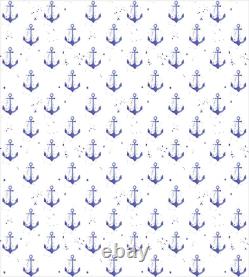 Ensemble de housse de couette Anchor avec taies d'oreiller imprimées de symboles marins aquarelle
