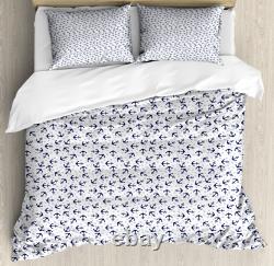 Ensemble de housse de couette ancre bleu marine