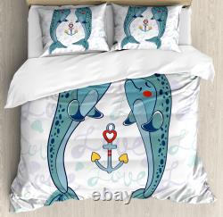 Ensemble de housse de couette narval pour lits jumeaux, queen et king avec taies d'oreiller - Décoration de literie