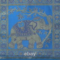 Étui D'oreiller Éléphant Brocade Couverture De Lit Indien Canapé Coussin Couverture Lancer 12