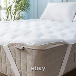 Extra Peluche Matelas Topper 4 Anchor Elastic Band Extra Deep Mattress Cover Whit