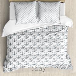 Housse de couette ancre Art floral Corde marine