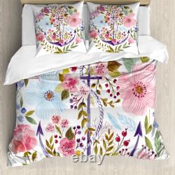 Housse de couette en aquarelle ancre marine lierre