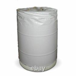 Housse pour baril de 55 gallons en vinyle blanc, robuste, couvercle de tambour d'eau de pluie, pack de 10