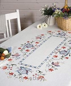 Kit de broderie de nappe Folklore Anchor Maia AI07132, 55 par 94-1/2 pouces