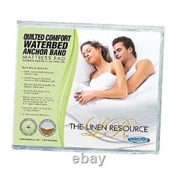 Le Lin Resource Quilted Comfort Waterbed Anchor Band Super Single White