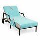 Linum Home Textiles Cl45-swp-anc Anchor Chaise Lounge Couverture Aqua