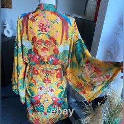 Montre-moi ton kimono tropical Parrot Palm de Show Me Your MuMu Revolve, couvre-maillot kaftan duster.