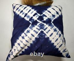 New Tie Dye Cushion Cover Lot Ethnic Pillows 16x16 Indigo Pillows Handmade Throw