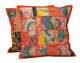Orange Patchwork Cushion Cover Handmade Boho Indian Pillow Case Home Décor Nouveau