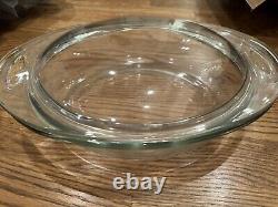 Plat en verre ovale couvert de 2 litres de style vintage Anchor Hocking