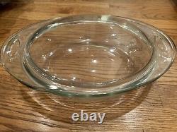 Plat en verre ovale couvert de 2 litres de style vintage Anchor Hocking