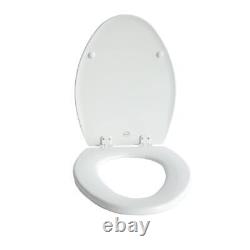 Siège de toilette sans marque à fermeture allongée blanc standard décoratif