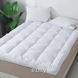 Surmatelas Extra Épais Plush 2 Pouces Alternative Duvet Housse en Coton 400TC Neuf