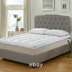 Surmatelas Extra Épais Plush 2 Pouces Alternative Duvet Housse en Coton 400TC Neuf