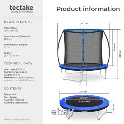 Trampoline Premium 8 pieds 10 pieds 12 pieds avec filet de sécurité échelle ancre pour enfants