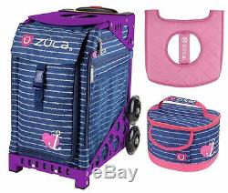 Zuca Sac De Sport Ancre Mon Coeur Withgift Lunchbox Et Seat Cover (frame Violet)
